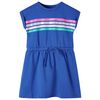 vidaXL Kids'Dress with Drawstring Cobalt Blue 116