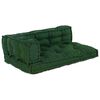 vidaXL Pallet Sofa Cushion Green Fabric