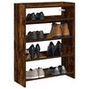 vidaXL Shoe Rack Smoked Oak 60x25x81 cm Engineered Wood