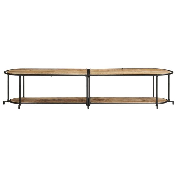 vidaXL TV Cabinet 200x42x40 cm Solid Wood Rough Mango