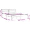 vidaXL Bed Frame without Mattress Wax Brown 140x190 cm Solid Wood Pine