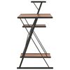 vidaXL Desk with Shelf Black and Brown 116x50x93 cm