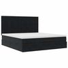 vidaXL Ottoman Bed with Mattresses Black 160x200cm Velvet
