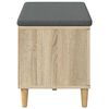 vidaXL Hall Bench with Cushion with Storage Sonoma Oak 80 x 38 x 46 cm