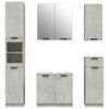 vidaXL 5 Piece Bathroom Cabinet Set Concrete Grey Engineered Wood