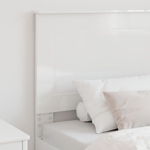 vidaXL Headboard Gloss White Engineered Wood