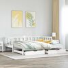 vidaXL Daybed with Trundle and Drawers without Mattress White 80x200 cm