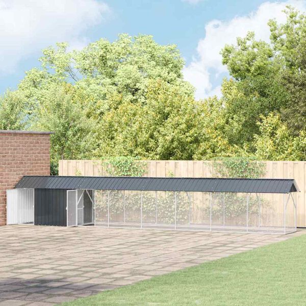 vidaXL Bird Cage Anthracite 844 x 103 x 142 cm Galvanised Steel