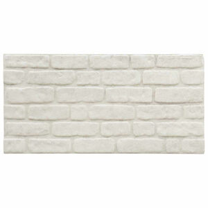 vidaXL 3D Wall Panels with White Brick Design 10 pcs EPS
