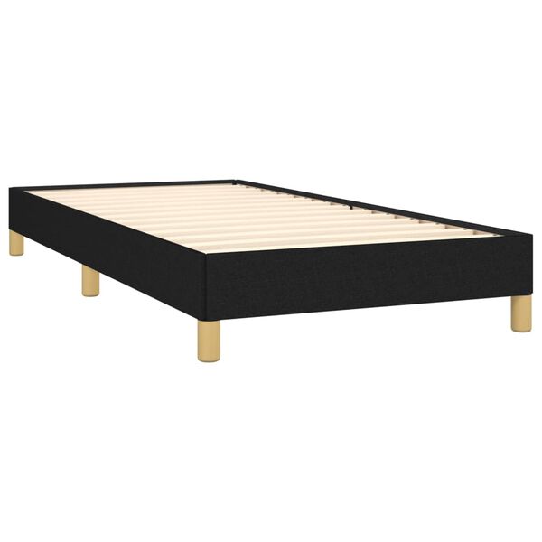 vidaXL Bed Frame without Mattress Black 90x190 cm Single Single Fabric