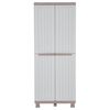 vidaXL Storage Cabinet with 2 Doors 68x39x170 cm Light Grey and Beige