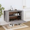 vidaXL Wall-mounted Shoe Cabinet Grey Sonoma 70x35x38 cm Solid Wood Pine