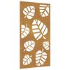vidaXL Garden Wall Decoration 105x55 cm Corten Steel Leaf Design