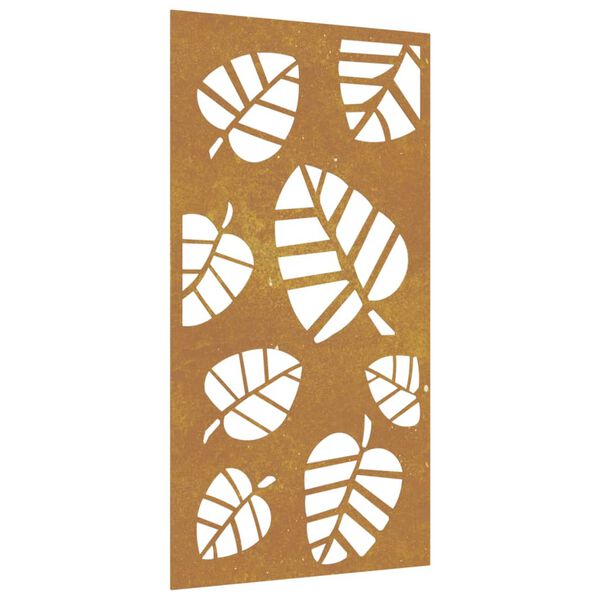 vidaXL Garden Wall Decoration 105x55 cm Corten Steel Leaf Design