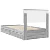 vidaXL Storage Bed with Drawer Grey Sonoma 90 x 200 cm Engineered Wood