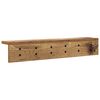 vidaXL Wall-Mounted Coat Rack Old Wood 60 x 10.5 x 10.5 cm
