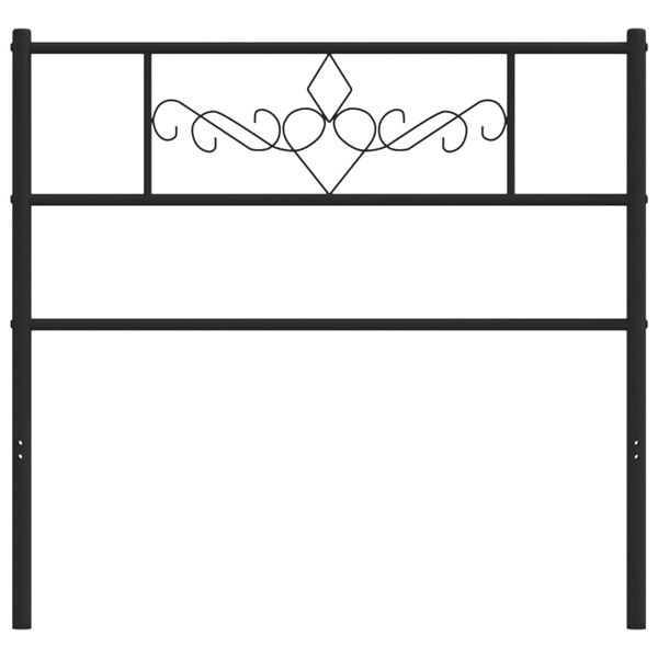 vidaXL Metal Headboard Black 107 cm