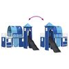 vidaXL Kids'Loft Bed Frame White and Blue 74.5 x 190 cm Metal