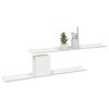 vidaXL Floating Shelf Wall-mounted 2 pcs White 80 x 9 x 2.5 cm Steel