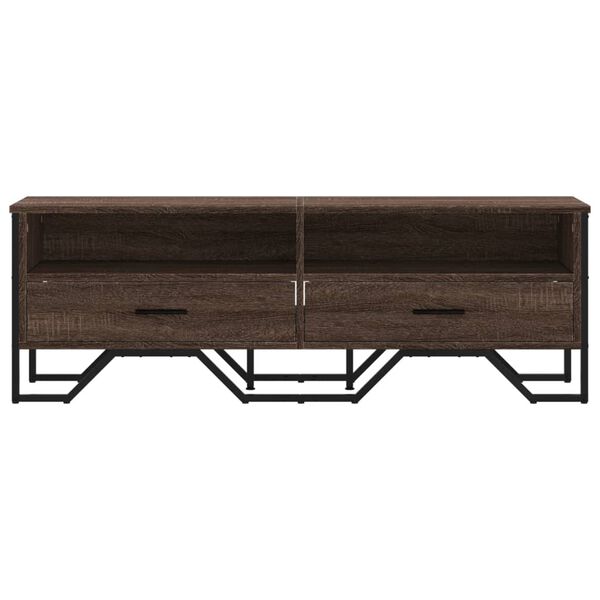 vidaXL TV Cabinet Brown Oak 122x34x41 cm Engineered Wood