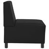 vidaXL Modular Sofa Unit Armless Black 55 x 74 x 82 cm Faux Leather