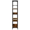 vidaXL Bookshelf Smoked Oak 99x35.5x176 cm Engineered Wood and Steel