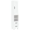 vidaXL Highboard High Gloss White 34,5x34x180 cm Engineered Wood