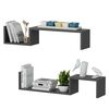 Homemania Wall Shelf Set Angel 95.4x19.5x19.5 cm Anthracite