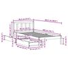 vidaXL Bed Frame without Mattress White 90x200 cm Solid Wood Pine