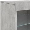 vidaXL Sideboard with LED Lights Concrete Grey 283x37x67 cm