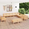 vidaXL 13 Piece Garden Lounge Set Solid Wood Pine