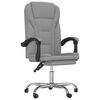 vidaXL Reclining Office Chair Light Grey Fabric