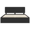 vidaXL Bed Frame with Headboard Black 200 x 200 cm Solid Pine Wood