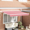 vidaXL Awning Replacement Fabric Red and White 280 x 195 cm Polyester