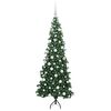 vidaXL Corner Artificial Christmas Tree Green 180 cm PVC and Metal