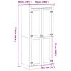 vidaXL Wardrobe Corona 76x50x170 cm Solid Wood Pine