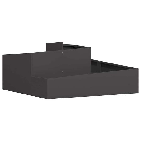 vidaXL Garden Planter Black 100 x 100 x 50 cm Cold-rolled Steel