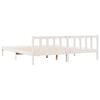 vidaXL Extra Long Bed Frame without Mattress White 180x210 cm Solid Wood Pine