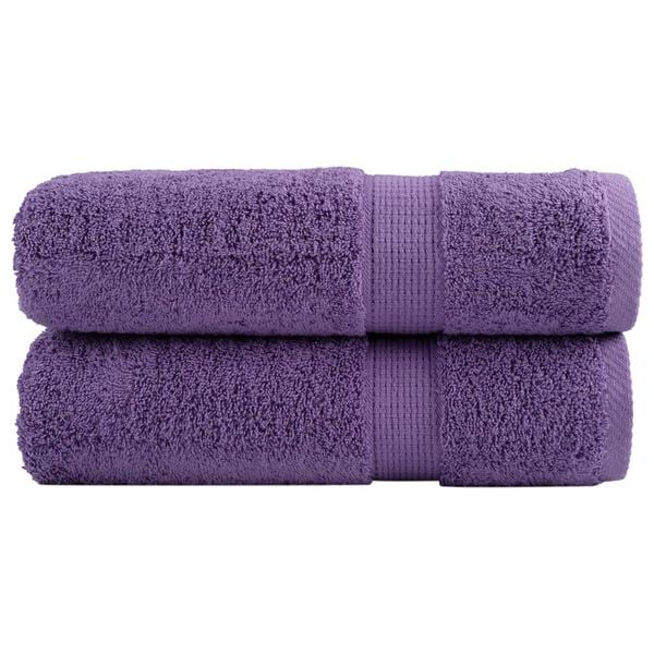 vidaXL Premium Shower Towels SOLUND 2 pcs Purple 70x140 cm 600 gsm