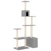 vidaXL Cat Tree with Sisal Scratching Posts Light Grey 180 cm