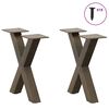 vidaXL Coffee Table Legs X-Shaped 2 pcs Natural Steel 30x(30-31) cm Steel