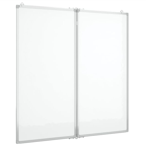 vidaXL Magnetic Whiteboard Foldable 100x100x1.7 cm Aluminium