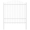 vidaXL Garden Fence 8 pcs White 170 x 215 cm Powder-Coated Steel