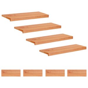 vidaXL Stair Treads 8 pcs 80 x 25 x 2 cm Varnish Solid Beech Wood