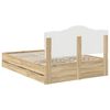 vidaXL Bed Frame with Drawer Sonoma Oak 140 x 200 cm Engineer Wood
