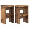 vidaXL Side Cabinet 2 pcs Old Wood &Oslash;40 x 50 cm Engineered Wood