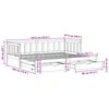 vidaXL Daybed with Trundle and Drawers without Mattress 90x190 cm Single