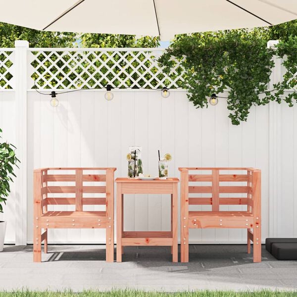 vidaXL Garden Chairs 2 pcs 61.5x53x71 cm Solid Wood Douglas