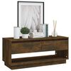 vidaXL TV Cabinet Smoked Oak 102x41x44 cm Engineered Wood