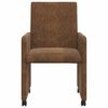 vidaXL Dining Chairs with Wheels 2 pcs Brown 57 x 66 x 94 cm